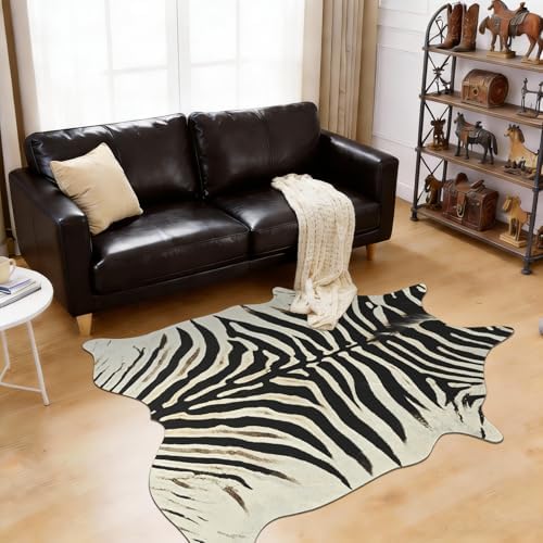 BENRON Small Zebra Rug, Animal Print Rug - Image 3