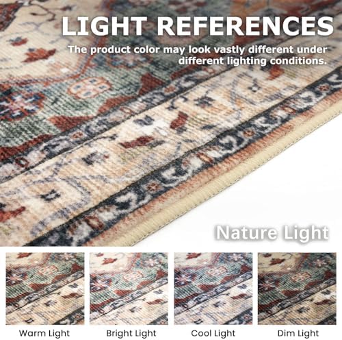KOZYFLY Boho Area Rug 6x9 Ft Thin Rugs - Image 4