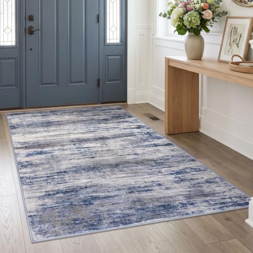 KOZYFLY Modern 4x6 Rug Washable Large Rugs by KOZYFLY
