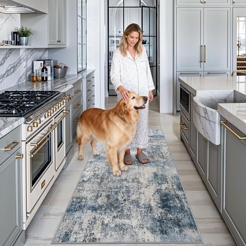 3x6 Runner Rug Washable Entryway: Abstract Door Mat - Image 4