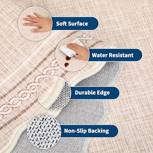GarveeHome Scalloped Washable Area Rugs 4x6 Rug - Image 4