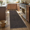 Lahome Black 2x8 Kitchen Runner, Modern Geometric Runner Rug Non Slip by Lahome