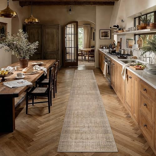 HUGEAR Brown 2x10 Neutral Runner Rugs - Image 2