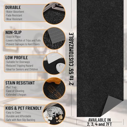 Ottomanson 3x26 Hallway Runner Rug – Non-Slip Indoor Outdoor Door Mat - Image 3