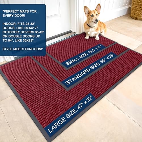 OLANLY Front Door Mat 40x32, Waterproof Heavy-Duty Indoor Outdoor Doormat - Image 2