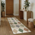 PureCozy 2x6 Washable Runner Rug Kitchen Colorful Non Slip Checkered Carpet by PureCozy