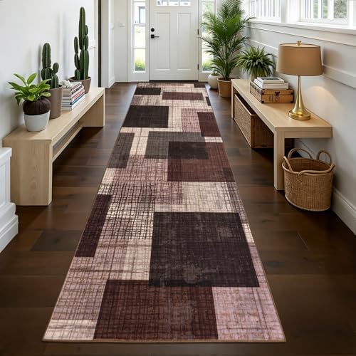 Washable 3x10 Modern Geometric Runner Rug - Image 3