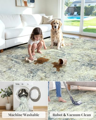 Washable Area Rug Living Room Rugs-5x7 Large Soft Non-Slip Carpet - Image 5