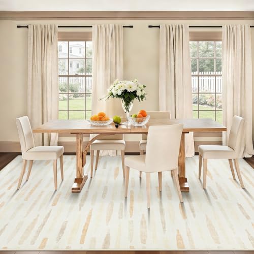 Area Rugs 9x12 Living Room Rug: Washable Geometric Moroccan Neutral Rugs Boho - Image 5