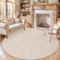 Ciicool Round Rug 6ft for Dining Room by CIICOOLHomeDeco