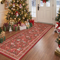 2x6 Christmas Runner Rug for Hallway, Washable Kitchen Rugs by Restydon