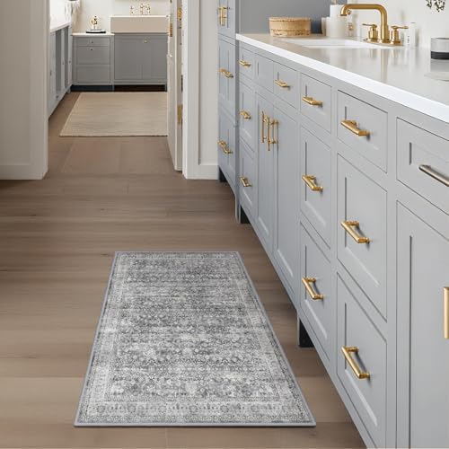 Grey Entryway Rug Indoor, 2x3 Small Door Rugs - Image 3