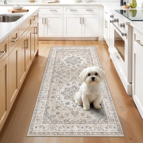 Washable 3x6 Hallway Runner Rug: Stain and Water Resistant Rug by HYHAOYUNLAI