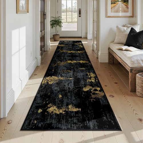 RELEANY Washable Runner 2'6"x12' Abstract Area Rug - Image 2