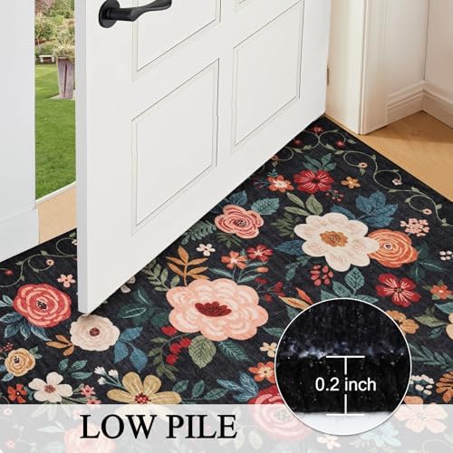 DUKINO 3x20 Runner Rug for Hallway, Floral Washable Long Runner Rug - Image 7