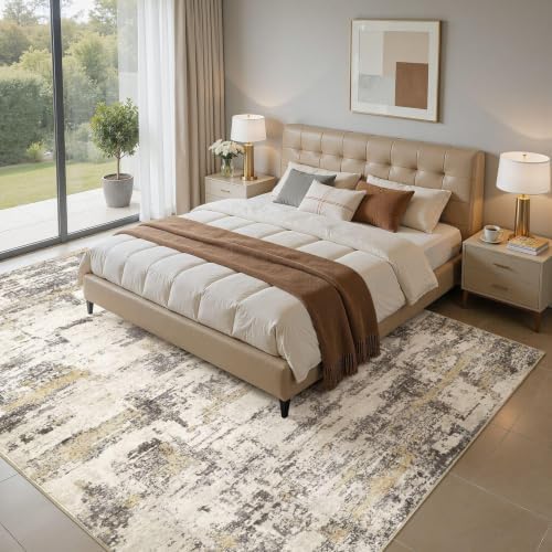 10x11 Area Rugs Abstract Washable Living Room Rug - Image 5