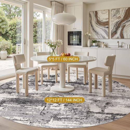 12ft Round Rug, Circle Area Rugs - Image 4