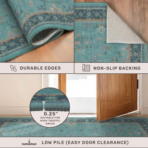 Washable 3x8 Throw Rug for Hallway - Image 4