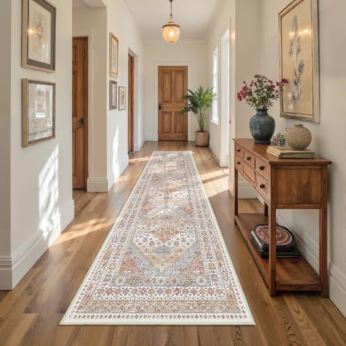 2.5x10 Kitchen Runner Rug Non Slip Vintage Washable Rugs - Image 5