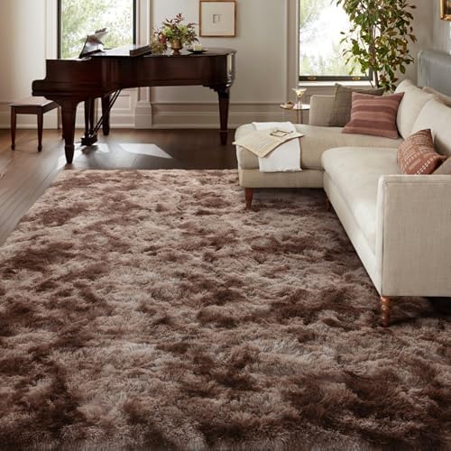 9x12 Ft Extra Large Shag Brown Area Rug - Image 2