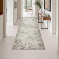 3x8 Washable Runner Rug：Modern Abstract Kitchen Soft Carpet Brown by FXRHLP