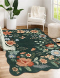 Lahome Floral Washable Rug, 3x5 Rug Soft Bedroom Rugs by Lahome