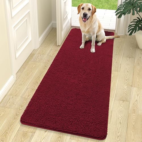 OLANLY Dog Door Mat for Muddy Paws 70x24, Super Absorbent Chenille Mud Mat by OLANLY