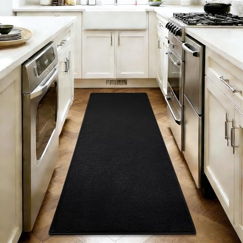 Vasofe Black Runner Rug, 2x8 Long Non Slip Hallway Rug, Bedroom Runner Rugs - Image 3