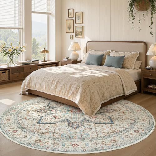 Tortania 6' Round Area Rug Living Room Rugs - Image 4