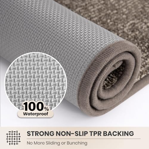 PURRUGS Hallway Runner Rug, Heathered Beige - Image 5