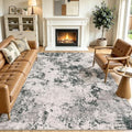 6x9 Area Rugs Living Room Abstract Washable Rug, Dark Grey by JessibouAreaRug