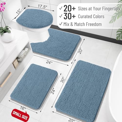 OLANLY Small Bathroom Rugs 30x18, Extra Soft Absorbent Chenille Bath Rugs - Image 3