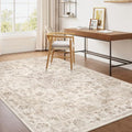 4x5 Beige Neutral Area Rug by WondRg