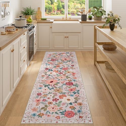 DUKINO 2x7 Runner Rug for Hallway, Washable Runner Rug Non Slip by DUKINO