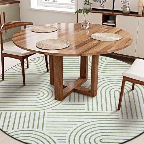 ROYHOME Modern 6ft Round Washable Rug - Image 2