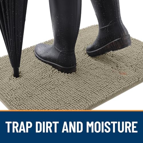 OLANLY Dog Door Mat for Muddy Paws 70x24, Super Absorbent Chenille Mud Mat - Image 2