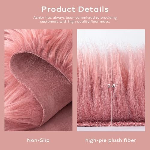 Ashler Faux Fur Area Rug - Image 5