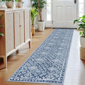 Washable Vintage 2x8 Runner Rug Non Slip Runners by SILOLOOM