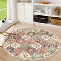 Lahome Moroccan Washable Round Area Rug, Soft Round Rug 5ft Non-Slip by Lahome