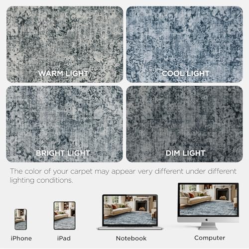 Joydeco 3x5 Area Rugs for Living Room, Light Grey - Image 6