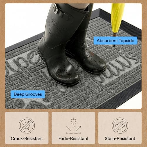 GORILLA GRIP WeatherMAX Door Mat, Indoor Outdoor Use - Image 6
