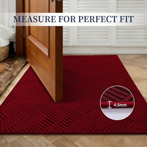 YIHOUSE Dirt Trapper Door Mat 24" x 36", Non-Slip Washable Entrance Mat - Image 5