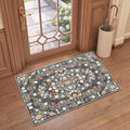 SameBed Washable 2x3 Entryway Area Rug, Vintage Kitchen Rug Carbon Gray by SameBed