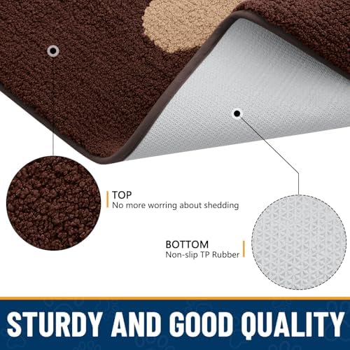 Smiry Dog Door Mat for Muddy Paws, Absorbs Moisture and Dirt, 40x32 Inches - Image 6