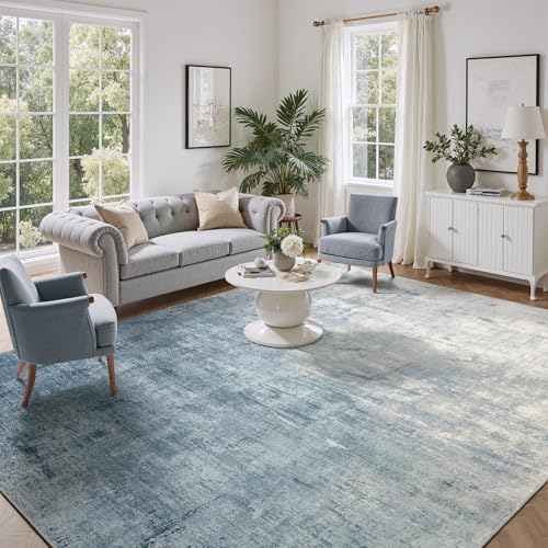 DCX Washable Abstract Area Rug 6x9, Non Slip Low Pile Rug - Image 4
