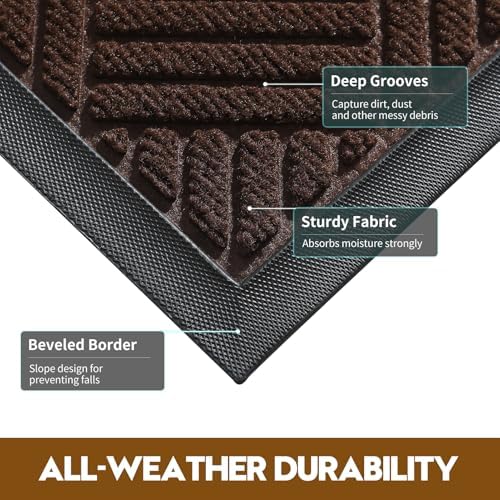 Front Door Mat, Heavy Duty Non-Slip Doormat 31.5"x20" - Image 3