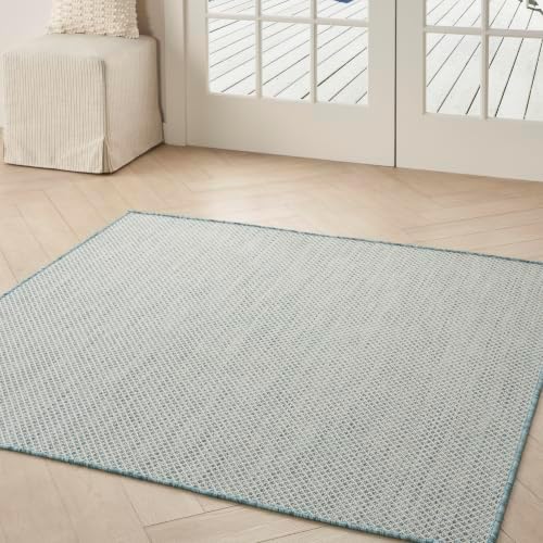 Nourison Home Courtyard 4' x Square Indoor/Outdoor Serged Edges Square Area Rug by NourisonHome