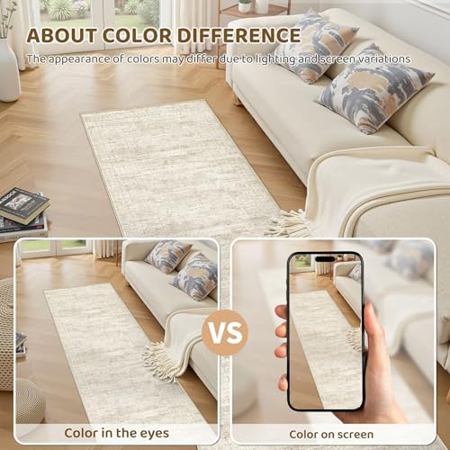 UERMEI 2x6 Washable Runner Rug for Hallway, Non Slip Low Pile Kitchen Carpet - Image 6