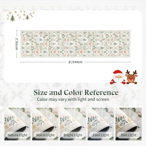 Christmas Runner Rug 2x8 for Hallway - Image 2