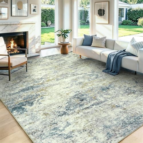 Washable Area Rug Living Room Rugs-5x7 Large Soft Non-Slip Carpet by Lemonrug